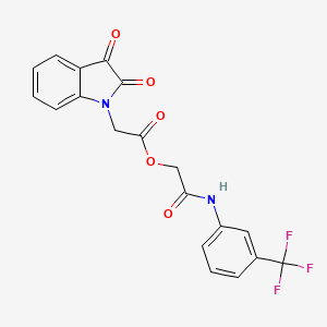 2-oxo-2-{[3-(trifluoromethyl)phenyl]amino}ethyl (2,3-dioxo-2,3-dihydro-1H-indol-1-yl)acetate