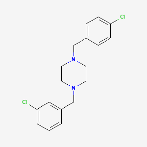 1-(3-Chlorobenzyl)-4-(4-chlorobenzyl)piperazine