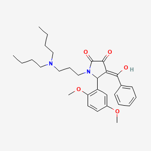 molecular formula C30H40N2O5 B14920230 1-[3-(dibutylamino)propyl]-5-(2,5-dimethoxyphenyl)-3-hydroxy-4-(phenylcarbonyl)-1,5-dihydro-2H-pyrrol-2-one 