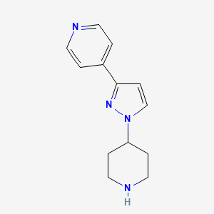 molecular formula C13H16N4 B1492025 4-(1-(piperidin-4-yl)-1H-pyrazol-3-yl)pyridine CAS No. 2098046-50-3