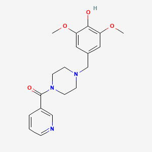 molecular formula C19H23N3O4 B14920259 [4-(4-Hydroxy-3,5-dimethoxybenzyl)piperazin-1-yl](pyridin-3-yl)methanone 