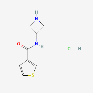 molecular formula C8H11ClN2OS B1492026 N-(azetidin-3-yl)thiophene-3-carboxamide hydrochloride CAS No. 2098097-53-9