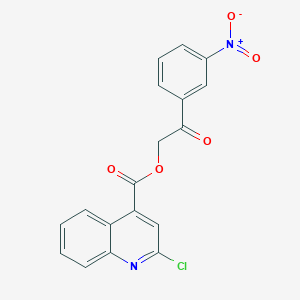 2-(3-Nitrophenyl)-2-oxoethyl 2-chloroquinoline-4-carboxylate