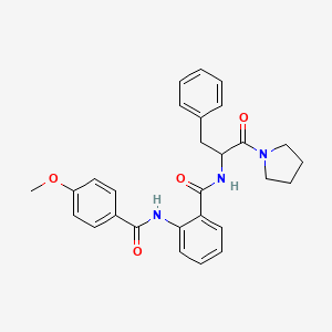 2-{[(4-methoxyphenyl)carbonyl]amino}-N-[1-oxo-3-phenyl-1-(pyrrolidin-1-yl)propan-2-yl]benzamide