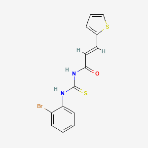 molecular formula C14H11BrN2OS2 B14920282 (2E)-N-[(2-bromophenyl)carbamothioyl]-3-(thiophen-2-yl)prop-2-enamide 