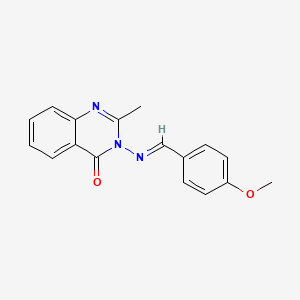 3-[(4-methoxybenzylidene)amino]-2-methyl-4(3H)-quinazolinone