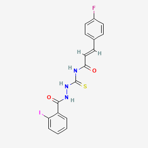 molecular formula C17H13FIN3O2S B14920336 (2E)-3-(4-fluorophenyl)-N-({2-[(2-iodophenyl)carbonyl]hydrazinyl}carbonothioyl)prop-2-enamide 