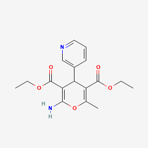 diethyl 2-amino-6-methyl-4-(pyridin-3-yl)-4H-pyran-3,5-dicarboxylate