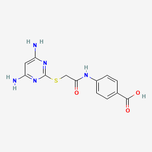 molecular formula C13H13N5O3S B14920372 4-({[(4,6-Diaminopyrimidin-2-yl)sulfanyl]acetyl}amino)benzoic acid 