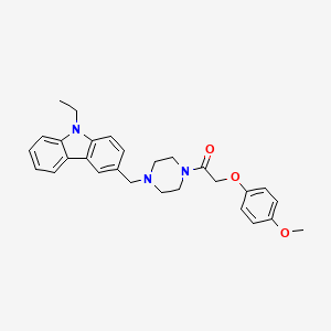 1-{4-[(9-ethyl-9H-carbazol-3-yl)methyl]piperazin-1-yl}-2-(4-methoxyphenoxy)ethanone