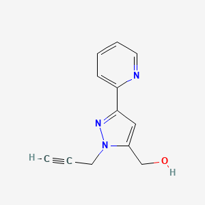 (1-(prop-2-yn-1-yl)-3-(pyridin-2-yl)-1H-pyrazol-5-yl)methanol