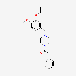 1-[4-(3-Ethoxy-4-methoxybenzyl)piperazin-1-yl]-2-phenylethanone