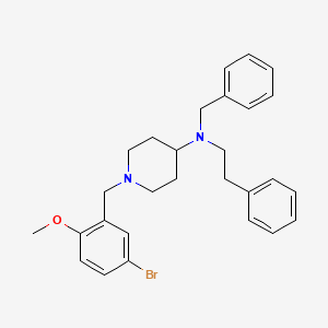 molecular formula C28H33BrN2O B14920417 N-benzyl-1-(5-bromo-2-methoxybenzyl)-N-(2-phenylethyl)piperidin-4-amine 