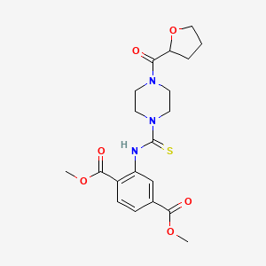 Dimethyl 2-({[4-(tetrahydrofuran-2-ylcarbonyl)piperazin-1-yl]carbonothioyl}amino)benzene-1,4-dicarboxylate