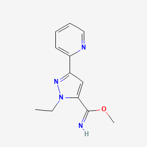 methyl 1-ethyl-3-(pyridin-2-yl)-1H-pyrazole-5-carbimidate