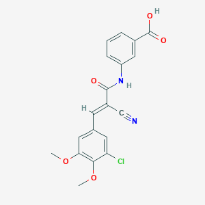 3-{[(2E)-3-(3-chloro-4,5-dimethoxyphenyl)-2-cyanoprop-2-enoyl]amino}benzoic acid