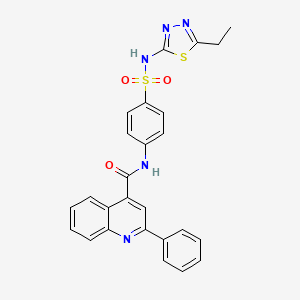 N-{4-[(5-ethyl-1,3,4-thiadiazol-2-yl)sulfamoyl]phenyl}-2-phenylquinoline-4-carboxamide