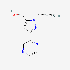 (1-(prop-2-yn-1-yl)-3-(pyrazin-2-yl)-1H-pyrazol-5-yl)methanol