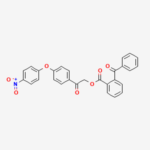 molecular formula C28H19NO7 B14920480 2-[4-(4-Nitrophenoxy)phenyl]-2-oxoethyl 2-(phenylcarbonyl)benzoate 