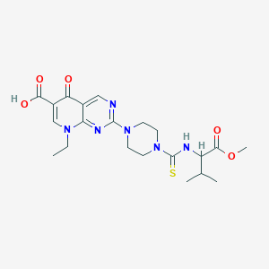 8-Ethyl-2-{4-[(1-methoxy-3-methyl-1-oxobutan-2-yl)carbamothioyl]piperazin-1-yl}-5-oxo-5,8-dihydropyrido[2,3-d]pyrimidine-6-carboxylic acid