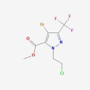 methyl 4-bromo-1-(2-chloroethyl)-3-(trifluoromethyl)-1H-pyrazole-5-carboxylate