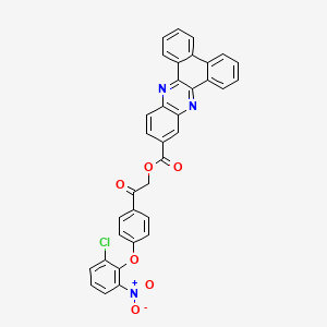 2-[4-(2-Chloro-6-nitrophenoxy)phenyl]-2-oxoethyl dibenzo[a,c]phenazine-11-carboxylate