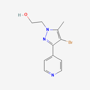 molecular formula C11H12BrN3O B1492050 2-(4-bromo-5-methyl-3-(pyridin-4-yl)-1H-pyrazol-1-yl)ethan-1-ol CAS No. 2091685-33-3