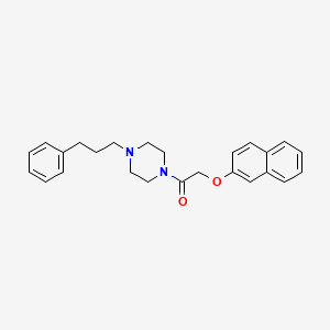 2-(Naphthalen-2-yloxy)-1-[4-(3-phenylpropyl)piperazin-1-yl]ethanone