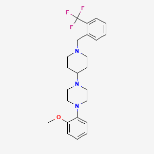 1-(2-Methoxyphenyl)-4-{1-[2-(trifluoromethyl)benzyl]piperidin-4-yl}piperazine