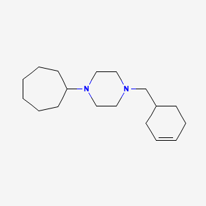 1-Cycloheptyl-4-(cyclohex-3-en-1-ylmethyl)piperazine