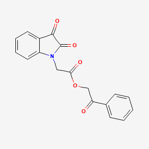 2-oxo-2-phenylethyl (2,3-dioxo-2,3-dihydro-1H-indol-1-yl)acetate