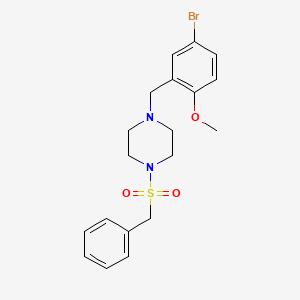 molecular formula C19H23BrN2O3S B14920561 1-(Benzylsulfonyl)-4-(5-bromo-2-methoxybenzyl)piperazine 