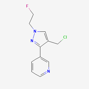 3-(4-(chloromethyl)-1-(2-fluoroethyl)-1H-pyrazol-3-yl)pyridine