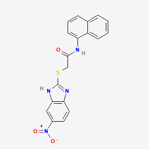 N-(naphthalen-1-yl)-2-[(6-nitro-1H-benzimidazol-2-yl)sulfanyl]acetamide