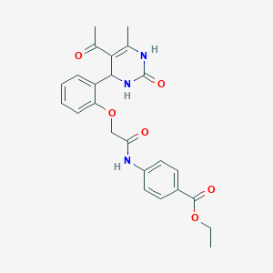 Ethyl 4-({[2-(5-acetyl-6-methyl-2-oxo-1,2,3,4-tetrahydropyrimidin-4-yl)phenoxy]acetyl}amino)benzoate