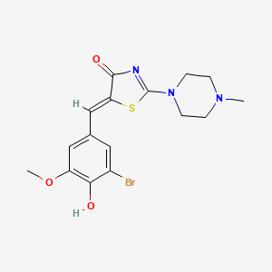 (5Z)-5-(3-bromo-4-hydroxy-5-methoxybenzylidene)-2-(4-methylpiperazin-1-yl)-1,3-thiazol-4(5H)-one