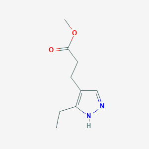 methyl 3-(3-ethyl-1H-pyrazol-4-yl)propanoate