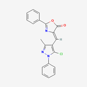 4-(5-Chloro-3-methyl-1-phenyl-1H-pyrazol-4-ylmethylene)-2-phenyl-4H-oxazol-5-one