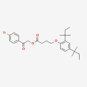 2-(4-Bromophenyl)-2-oxoethyl 4-[2,4-bis(2-methylbutan-2-yl)phenoxy]butanoate