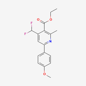molecular formula C17H17F2NO3 B1492068 Ethyl 4-(difluoromethyl)-6-(4-methoxyphenyl)-2-methylnicotinate CAS No. 2097963-05-6
