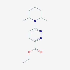 molecular formula C14H21N3O2 B1492069 6-(2,6-二甲基哌啶-1-基)吡啶嗪-3-羧酸乙酯 CAS No. 2097963-22-7