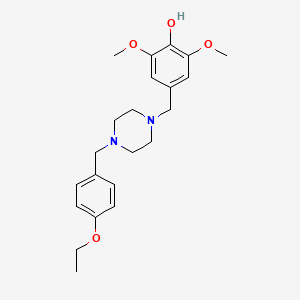 4-{[4-(4-Ethoxybenzyl)piperazin-1-yl]methyl}-2,6-dimethoxyphenol