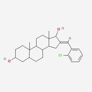 molecular formula C26H35ClO2 B14920707 (E)-16-(2-chlorobenzylidene)-10,13-dimethylhexadecahydro-1H-cyclopenta[a]phenanthrene-3,17-diol 