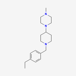 molecular formula C19H31N3 B14920711 1-[1-(4-Ethylbenzyl)piperidin-4-yl]-4-methylpiperazine 