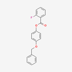 molecular formula C20H15FO3 B14920738 2-Fluorobenzoic acid, 4-benzyloxyphenyl ester 