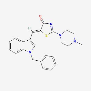 molecular formula C24H24N4OS B14920739 (5Z)-5-[(1-benzyl-1H-indol-3-yl)methylidene]-2-(4-methylpiperazin-1-yl)-1,3-thiazol-4(5H)-one 