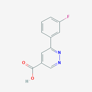 molecular formula C11H7FN2O2 B1492075 6-(3-氟苯基)哒嗪-4-羧酸 CAS No. 2090913-15-6