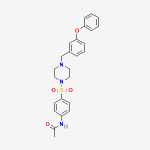 molecular formula C25H27N3O4S B14920762 N-(4-{[4-(3-phenoxybenzyl)piperazin-1-yl]sulfonyl}phenyl)acetamide 