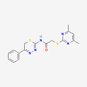 2-[(4,6-dimethylpyrimidin-2-yl)sulfanyl]-N-(5-phenyl-6H-1,3,4-thiadiazin-2-yl)acetamide