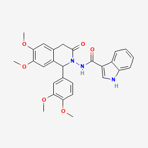 N-[1-(3,4-dimethoxyphenyl)-6,7-dimethoxy-3-oxo-3,4-dihydroisoquinolin-2(1H)-yl]-1H-indole-3-carboxamide